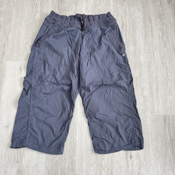 Lululemon Pants - LULULEMON Dance Studio Crop II Unlined Grey/Slate Blue Size 8 EUC